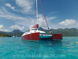 Catamaran striplanking 38 - Raiatea Yacht Broker